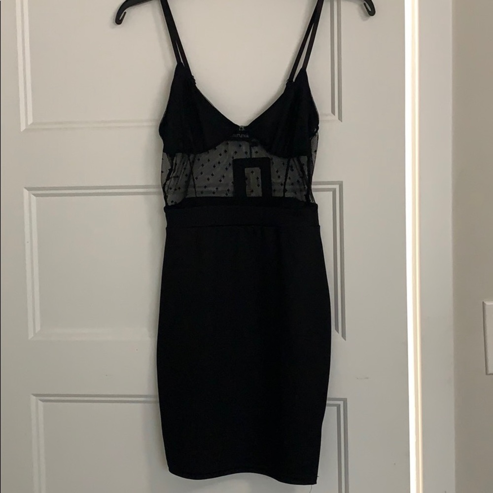 Mesh panel mini dress NWT